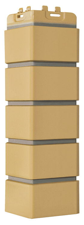 Угол GL Клинкерный кирпич Премиум горчичный (шов RAL 7006)